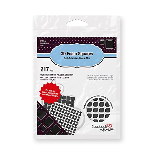Scrapbook Adhesives by 3L Carrés mousse 3D noir assortis