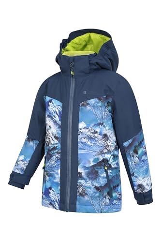 Mountain Warehouse Himalayan Kids Waterproof Ski Jacket - Breathable Childrens Coat withTaped Seams & Detachable Hood - Snowboarding Navy Kids Size 11-12 Years - Image 4