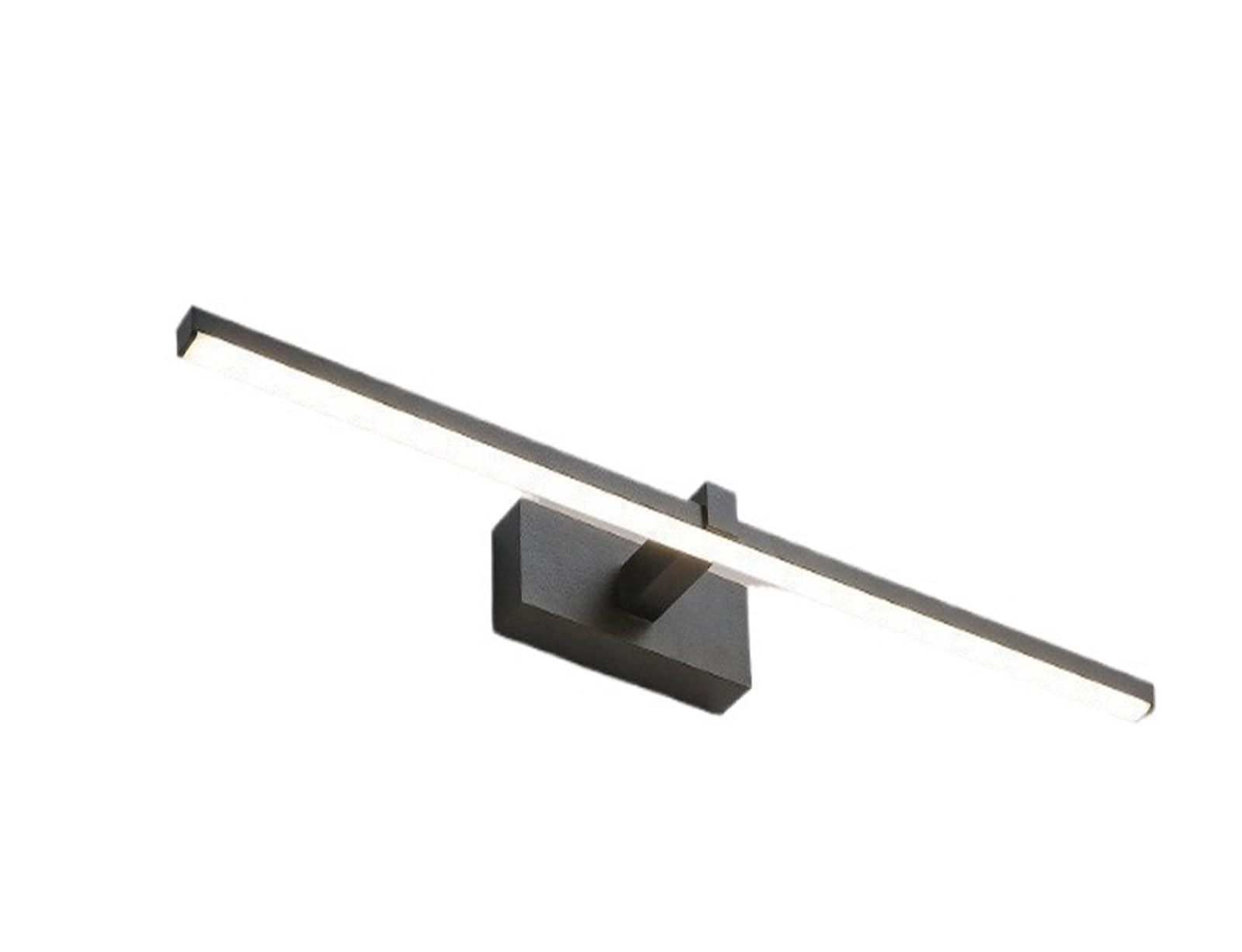 Bilderleuchte, LED-Spiegelleuchten, Wandleuchten, Badezimmer, wasserdicht, weiß, schwarz, flache LED-Lampe, moderne Innenwandleuchte, Badezimmerbeleuchtung, Make-up(Tricolor light,White-60cm)