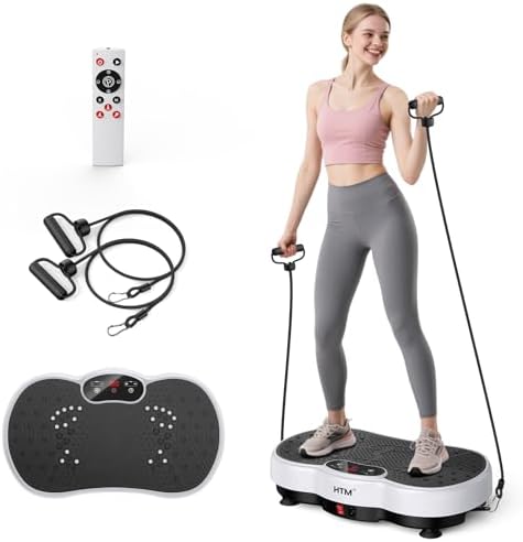 Vibration Plate Exercise Machine - 300 lbs Weight Capacity, 120 Speed Levels, 9 Workout Modes for Home Fitness, Muscle Toning & Weight Loss