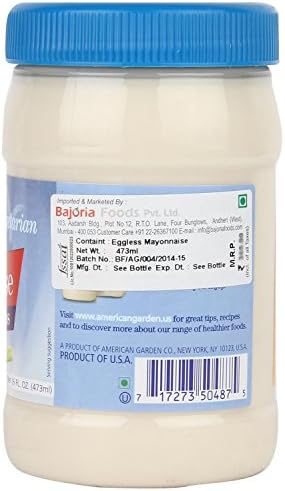 American Garden Mayonnaise Eggless, 473 ml Jar