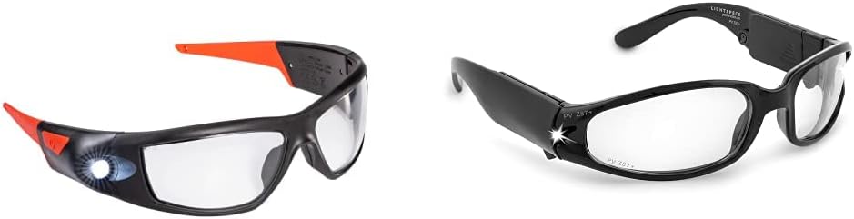 CoastSPG500 Rechargeable LED Safety Glasses Bundle with LIGHTSPECS Vindicator LED Safety Glasses
