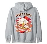Photo Gallery lucky ramen maneki neko carino manga kawaii cat maneating noodles felpa con cappuccio Photo Gallery lucky ramen maneki neko carino manga kawaii cat maneating noodles felpa con cappuccio