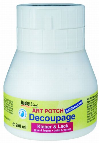 Kreul 48152 - Art Potch Decoupage Kleber und Lack glänzend, 250 ml, auf Wasserbasis, trocknet schnell und transparent