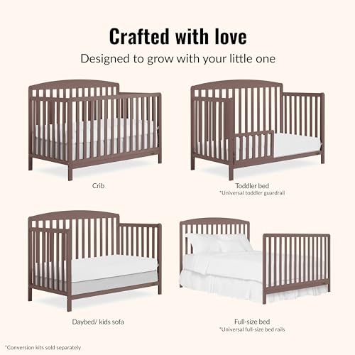 Image of Dream On Me Odelle 5-in-1 Convertible Full Size Baby Crib, GREENGUARD Gold