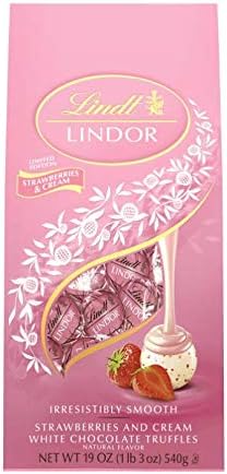 Lindor Lindt Strawberries & Cream White Chocolate Truffles (19oz.)
