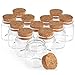 Bright Creations Small Glass Cork Bottles 12 Pack - 50ml