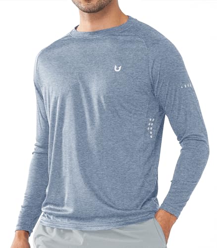 NORTHYARD Men's Sun Protection Shirt UPF 50+ Long Sleeve – Ideal for Running & Workout