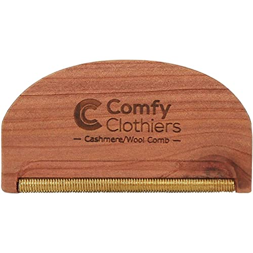 Comfy Clothiers Peine de Cachemir y Lana Fina de Madera de Cedro para Eliminar Bolitas de suéteres...