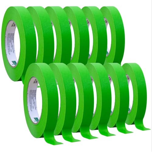 LAUCO DINOGREN Green Masking Tape 3/4 inch 12 Rolls
