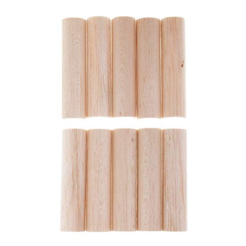 10 Stück 80 mm – Premium Lindenholz, halbrunde Holzstange, hohl, halbrund, Holzstab für Haus, Schiff, Handwerk, Modell, Heimwerker, Holzbau, Bauanwendungen