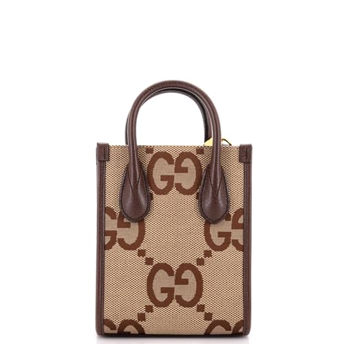 Pre-Loved Vertical Tote Jumbo GG Canvas Mini, Brown3