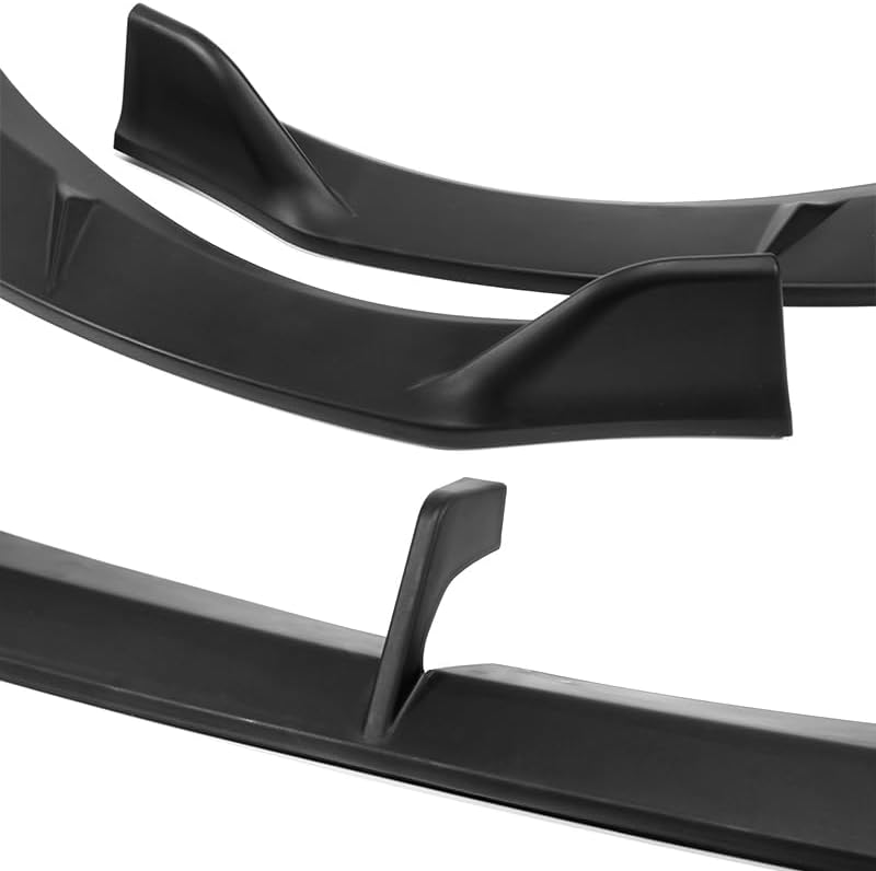 3pcs MS-Style Front Bumper Lip Spoiler Body Kit Compatible with 2019-2024 Mazda 3 Hatchback 2020 2021 2022 2023 (Matt Black)