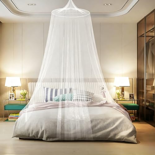 Faburo Mosquiteras Grande Universal, Mosquitera Cama Matrimonio, Mosquitera para Cama, Dosel Cama Infantil con Diseño de Cúpula, Mosquito Net para Viajar Doble Cama, para Casa y Camping