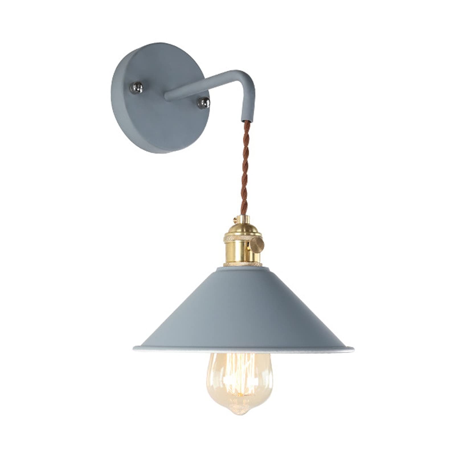 FZQSXAZU Modern Wall Applique Macaron E27 Edison Pendant Light Copper Lighting Fixture with On/Off Switch Frosted Finish Stylish Home Decor Unique Solution