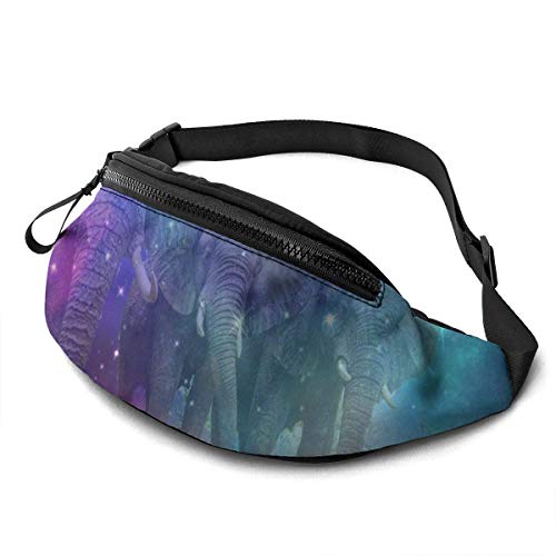 GOSMAO Riñoneras Deportivas,Riñoneras Running con Correa Ajustable,Elefantes,Bolsos de Gimnasio Bolsos Bandolera para Hombre Mujer