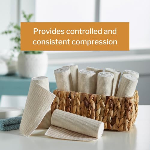 McKesson Elastic Bandages, Hook Loop, Non-Sterile, Tan, 6 in x 5 yd, 10 ct - image 2