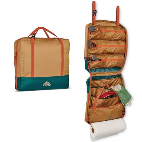 Image of Kelty Camp Galley Deluxe - Camp Kitchen Organization Kit, Deep Pockets, Paper Towel Holder, Zippered Compartments for Outdoor Cooking Essentials