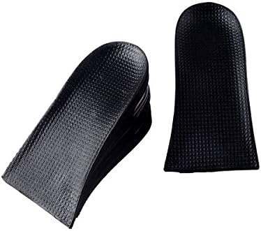 SINY® 3-Layer Shoe Insoles Height Increase Taller Pad Air Cushion for Men Women Black 6cm 2.5 inches