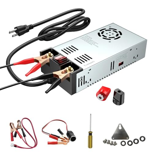 Anbull New Version 110V AC to 12V DC Converter, with ON/Off Switch,Pure Copper Terminals 12V DC Adapter Transformer, Max 50A 600W Power Supply,Upgraded Circuit Board