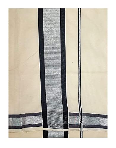 Image of Women's Kerala Traditional Cotton Kasavu Saree with Running Blouse | Sari for Weddings, Festivals, Temple Visits, Onam Vishu & Regular Wear