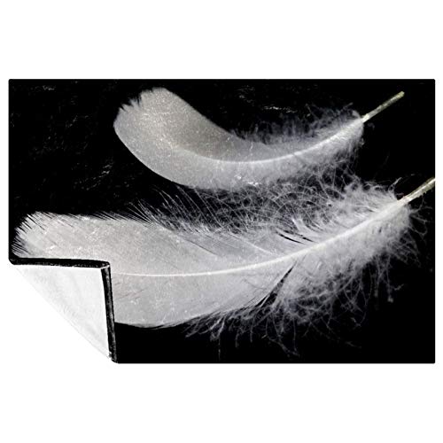 Couverture douce contre le froid : plaid plumes blanches chaud pour lit et canapé - 2