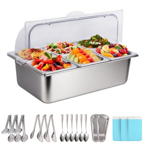 Salad Bar Buffet Station for Home, Cold Food Buffet Server