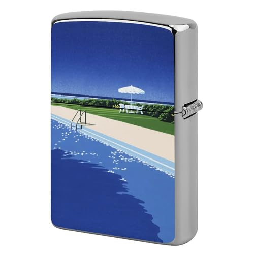 ライターケース ZIPPO/ジッポー兼用ケース 日本のイラストレーター 永井博 ジッポライターカバー 互換性のある 軽量 おしゃれ 両面プリント メンズ レディース 贈り物