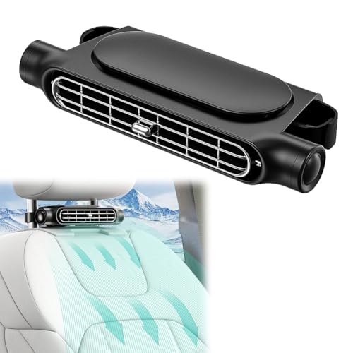 Umllpet Auto Ventilator, Tragbarer USB Ventilator Lüfter, Autositz Kühlventilator Universal, Elektroauto Ventilatoren, Einstellbare Windgeschwindigkeit, Leise, Clip Fan für Alle Autos Jeep Van LKWs