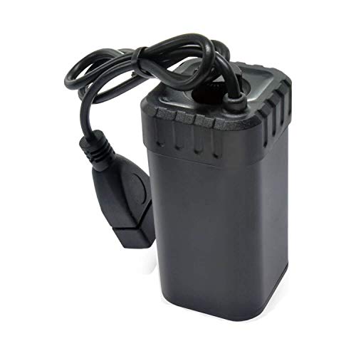 Quarton 1PCS Black Plastic 4 x 1.5V AA Battery Holder with USB Connector (CLM-BP4N3)