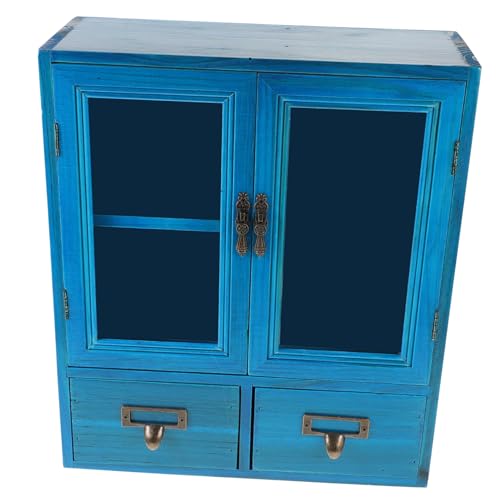 STOBAZA Armario de Pared de Madera Vintage con Doble Puerta Gabinete de Almacenamiento para Cocina y Baño Organizador Rústico para Dormitorio y Salón Mueble Colgante Decorativo