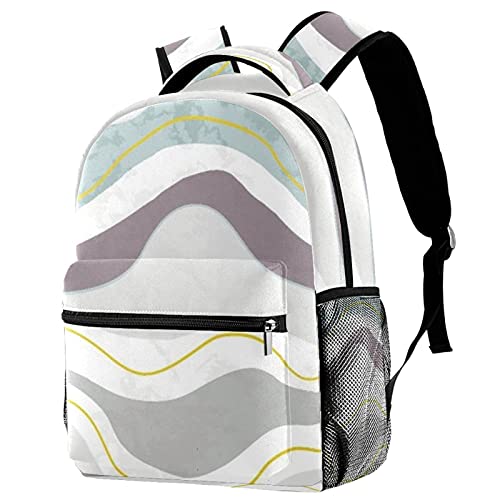 Sac à dos décontracté femme grande capacité multicolore à motif feuille texturée