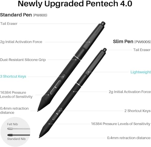 Image of HUION Kamvas Pro 19 (4K) Drawing Tablet with 18.4 inch UHD IPS Touch Display | 16384 Pressure Levels | 150% sRGB | Anti-Glare Glass | USB-C Connectivity | Integrated Stand for Designers & Animators