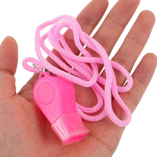 6 silbatos deportivos plásticos rosa con sonido fuerte 120db miniatura 7