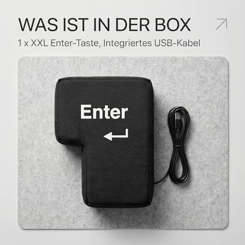 GOODS+GADGETS® Enter Taste zum Schlagen 20cm XXL USB Schreibtisch Gadget – Ansicht 9