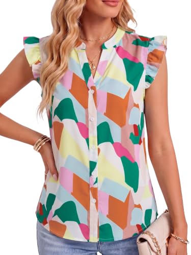 Image of Women's Dressy Striped V Neck Blouse