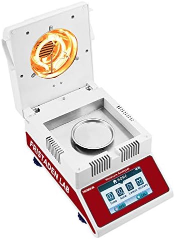 Fristaden Lab Halogen Moisture Analyzer | USA Company | 0.01% Moisture Content Readability | 100 g x 0.001 g Balance + Halogen Lamp