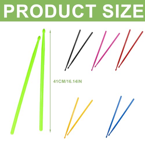 1 Par de Baquetas con Mango Antideslizante, Baquetas de Nylon 5A para Iniciantes, Partes de Instrumentos Musicales de Percusión miniatura 3