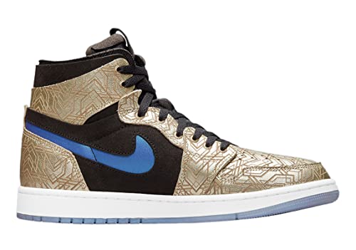 Jordan Men's 1 Zoom Air CMFT GC Gold Laser Gold/BRT Concord-Blk (DQ0659 700) - 10.52