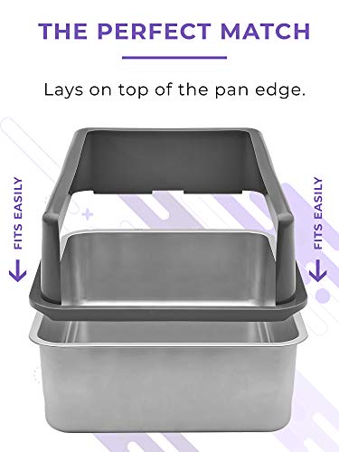 iPrimio Enclosed Sides Stainless Steel Cat XL Litter Box Keep Litter In the Pan - Never Absorbs Odor, Stains, or Rusts - No Residue Build Up - Easy Cleaning Litterbox Designed by Cat Owners - Patented