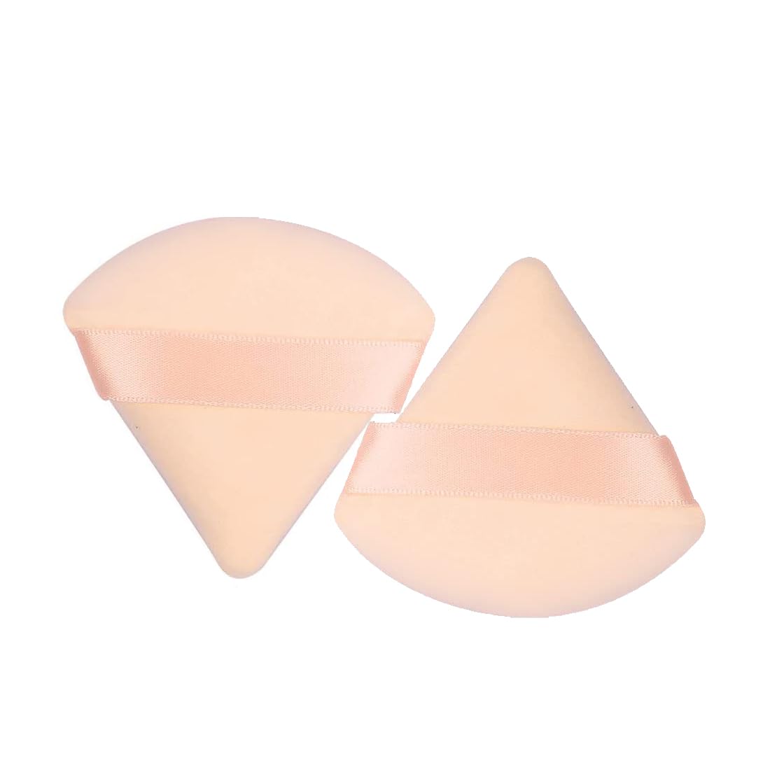 2 Piezas Esponja Triangular Lavable Algodón Reutilizable Esponjas Cosméticas Para Ojos Cara Cuerpo Polvo Herramienta De Maquillaje (Color De Piel)