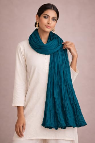 Image of Cotton Plain Solid Color Dupatta Soft Lightweight Dupatta for Women
