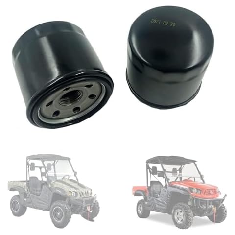 Chikia 2pcs Hisun Oil Filter Replacement for Massimo Hisun ATV UTV 250,400,450,500,550,700,750,ODES 500,650,Massimo MSU,Axis,Bennche,Cub Cadet,Coleman,Yardsport Cover