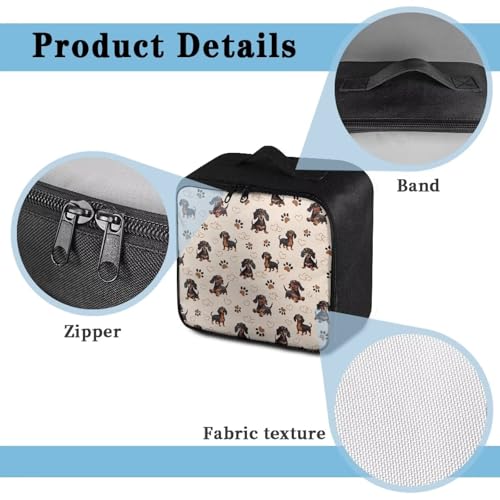 Image of Gomyblomy Dachshund Dogs First Aid Kit Bag Portable First Aid Kit Bag Empty for Travel Business Medium Emergency Kits Medicine Storage Bags for Home Cars Outdoor Activities