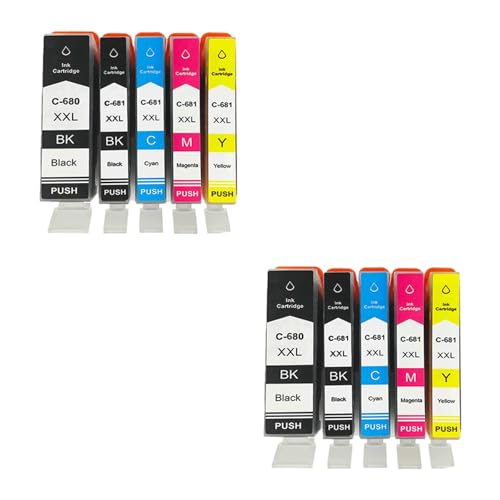 Cartouche PGI-680 CLI-681 jet d'encre compatible Canon TS6160 TS6260 TS8160