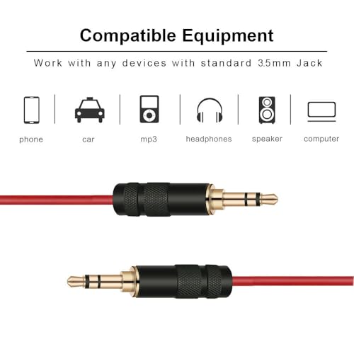 Cable Auxiliar 3.5mm de 1.2 m para Audio miniatura 6