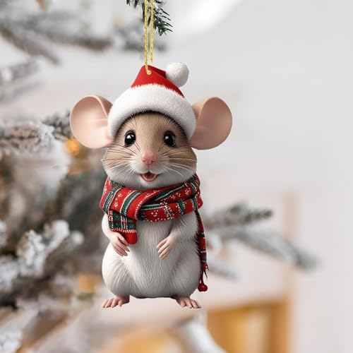 Weihnachtsmäuse Deko Acryl Weihnachtsschmuck Mäuse Weihnachtsdeko...