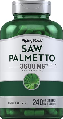 Piping Rock Saw Palmetto Extract 3600mg | 240 Capsules | for Men and Women | Non-GMO, Gluten Free Supplement