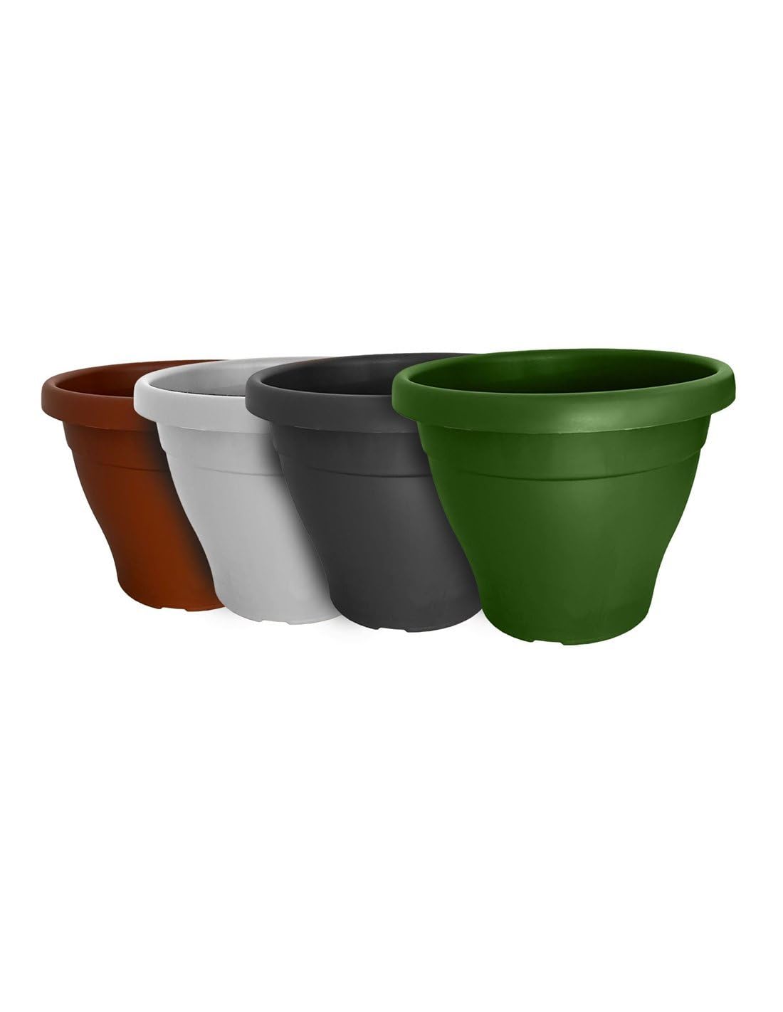 Jardin202 - Maceta Mediterranea Circular de plástico para Plantas y Flores | Drenaje incorporados | 60 cm (Teja)