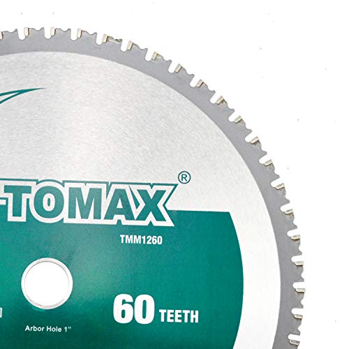 Tomax 12 Inch 60 Tooth Industrial Level Steel And Ferrous Metal Saw Blade With 1 Inch Arbor #TOP3